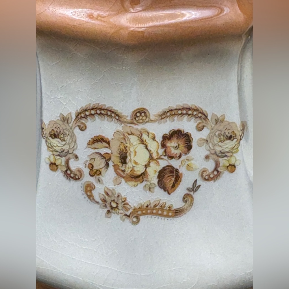 Vintage Imperial Pottery W/ Floral Transferware & 22k Gold Trim Ceramic Pitcher - Picture 3 of 15